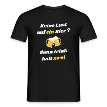 Bier Spruch / lustige Sprüche - Männer T-Shirt - Schwarz - Vorne - AI Model Male 178 light (178cm)