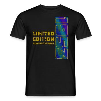 JAHRESZAHL JAHRGANG 1953 - Männer T-Shirt - Schwarz - Vorne - AI Model Male 178 light (178cm)