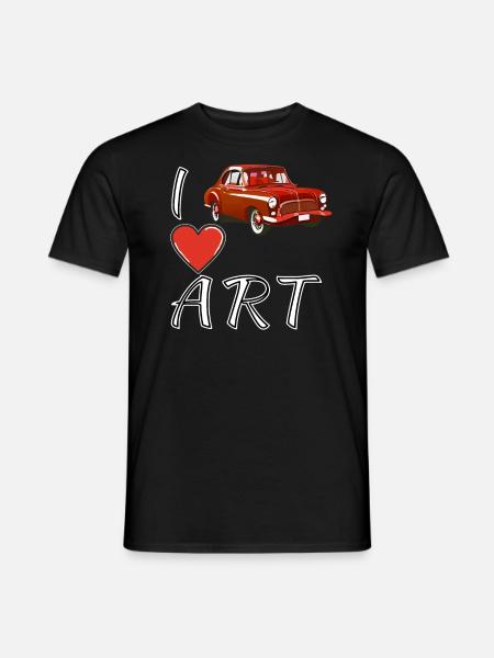 J’AIME L’ART OLDTIMER - T-shirt homme - noir