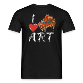 I LOVE ART PIANO - Men's T-Shirt - black - Front - AI Model Male 178 light (178cm)