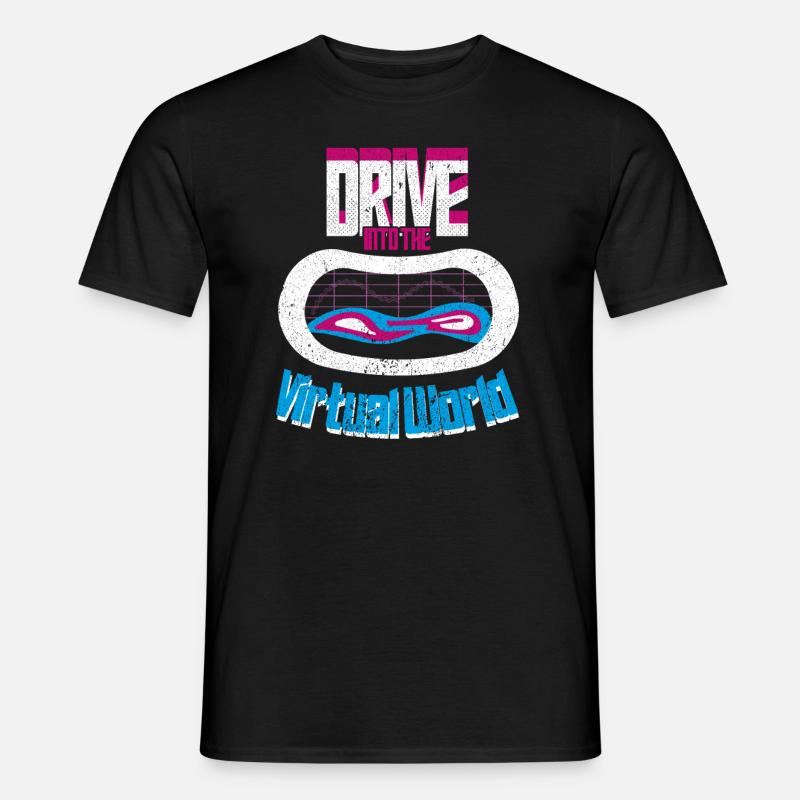 VR Brille Virtual Reality Gaming - Männer T-Shirt - Schwarz