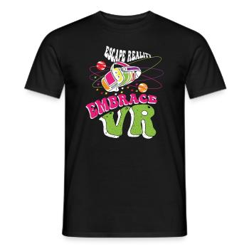 VR Brille Virtual Reality Gaming - Männer T-Shirt - Schwarz - Vorne - AI Model Male 178 light (178cm)