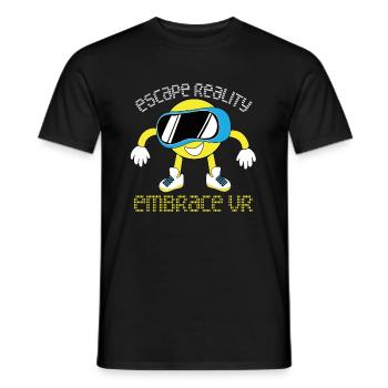 VR Brille Virtual Reality Gaming - Männer T-Shirt - Schwarz - Vorne - AI Model Male 178 light (178cm)