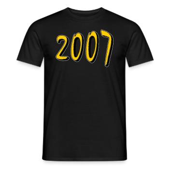 ANNÉE D’ANNIVERSAIRE 2007 - T-shirt homme - noir - Devant - AI Model Male 178 light (178cm)