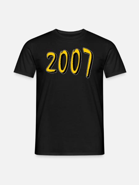 BIRTHDAY YEAR 2007 - Men's T-Shirt - black
