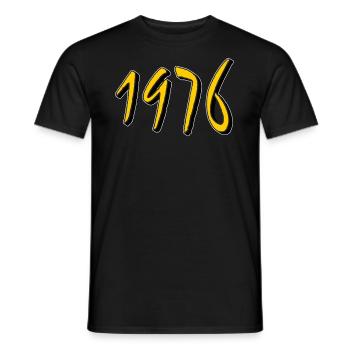 BIRTHDAY YEAR 1976 - Men's T-Shirt - black - Front - AI Model Male 178 light (178cm)