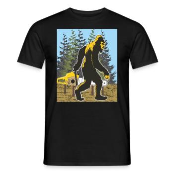 BIGFOOT CHAINSAW - Men's T-Shirt - black - Front - AI Model Male 178 light (178cm)