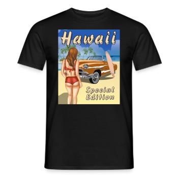HAWAII Special Edition - Männer T-Shirt - Schwarz - Vorne - AI Model Male 178 light (178cm)