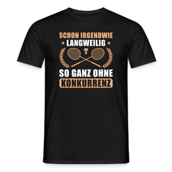 Federballspieler Spieler Langweilig ohne Badminton - Männer T-Shirt - Schwarz - Vorne - AI Model Male 178 light (178cm)