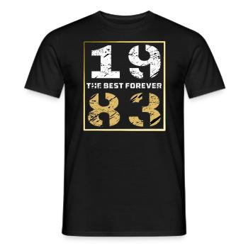 THE BEST FOREVER 1983 - Men's T-Shirt - black - Front - AI Model Male 178 light (178cm)
