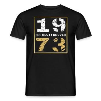 THE BEST FOREVER 1973 - Männer T-Shirt - Schwarz - Vorne - AI Model Male 178 light (178cm)