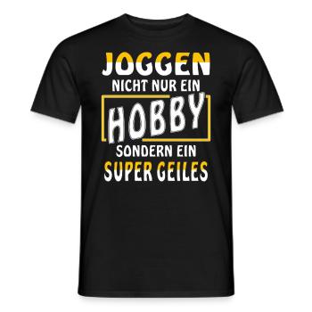 JOGGEN - Männer T-Shirt - Schwarz - Vorne - AI Model Male 178 light (178cm)