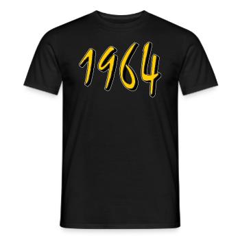 ANNÉE D’ANNIVERSAIRE 1964 - T-shirt homme - noir - Devant - AI Model Male 178 light (178cm)