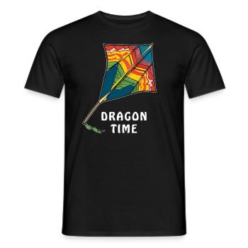 DRACHEN AUTUMN DRAGON TIME - Men's T-Shirt - black - Front - AI Model Male 178 light (178cm)