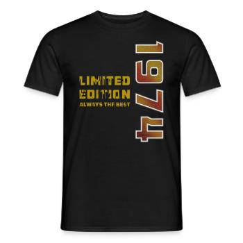 YEAR 1974 - Men's T-Shirt - black - Front - AI Model Male 178 light (178cm)