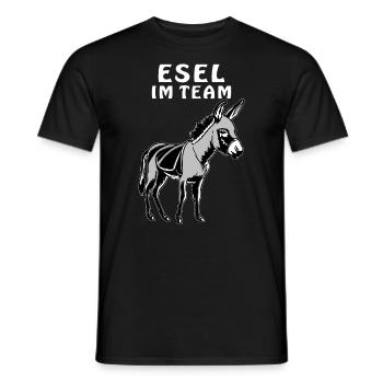 ESEL IM TEAM - Männer T-Shirt - Schwarz - Vorne - AI Model Male 178 light (178cm)