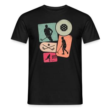 Floorball Salibandy Innebandy Floorball Enfants - T-shirt homme - noir - Devant - AI Model Male 178 light (178cm)