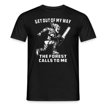 TRONÇONNEUSE BIGFOOD LA FORÊT M’APPELLE - T-shirt homme - noir - Devant - AI Model Male 178 light (178cm)