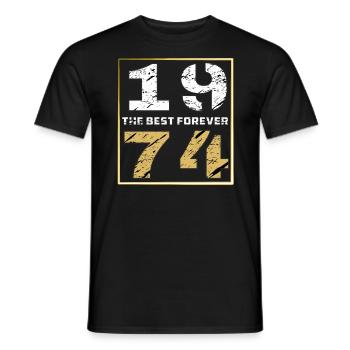 LE MEILLEUR POUR TOUJOURS 1974 - T-shirt homme - noir - Devant - AI Model Male 178 light (178cm)