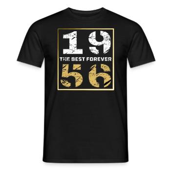 THE BEST FOREVER 1956 - Men's T-Shirt - black - Front - AI Model Male 178 light (178cm)