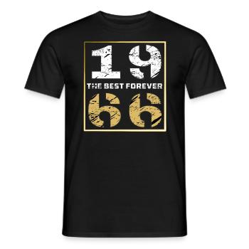 THE BEST FOREVER 1966 - Men's T-Shirt - black - Front - AI Model Male 178 light (178cm)