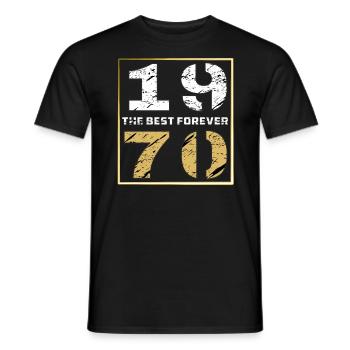 THE BEST FOREVER 1970 - Men's T-Shirt - black - Front - AI Model Male 178 light (178cm)