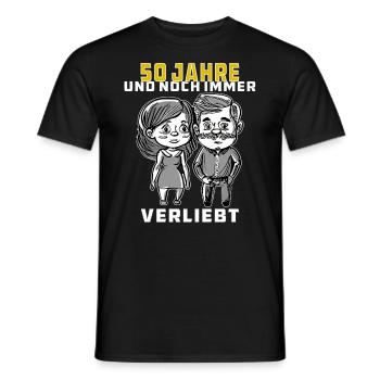 PAAR 50 JAHRE UND NOCH IMMER VERLIEBT - Männer T-Shirt - Schwarz - Vorne - AI Model Male 178 light (178cm)