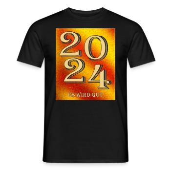 2024 ES WIRD GUT - Männer T-Shirt - Schwarz - Vorne - AI Model Male 178 light (178cm)