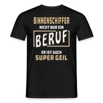 BINNENSCHIFFER NICHT NUR EIN BERUF - Männer T-Shirt - Schwarz - Vorne - AI Model Male 178 light (178cm)