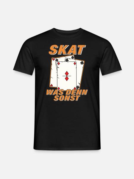 SKAT WAS DENN SONST - Männer T-Shirt - Schwarz