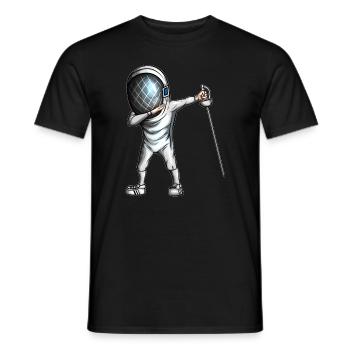 Fechtkunst Degen Kampf Fechtform Degenfechten - Männer T-Shirt - Schwarz - Vorne - AI Model Male 178 light (178cm)