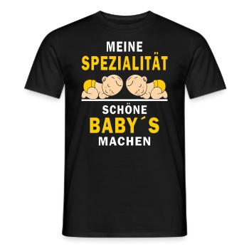SCHÖNE BABY´S MACHEN - Männer T-Shirt - Schwarz - Vorne - AI Model Male 178 light (178cm)
