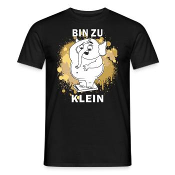 ABNEHMEN BIN ZU KLEIN - Männer T-Shirt - Schwarz - Vorne - AI Model Male 178 light (178cm)