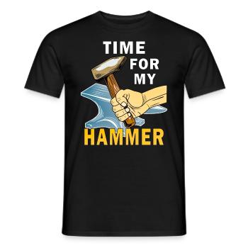 TIME FOR MY HAMMER - Men's T-Shirt - black - Front - AI Model Male 178 light (178cm)
