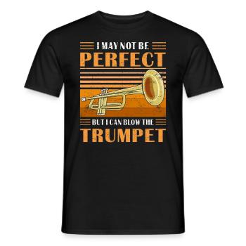 TROMPETE BUT I CAN BLOW THE TRUMPET - Men's T-Shirt - black - Front - AI Model Male 178 light (178cm)