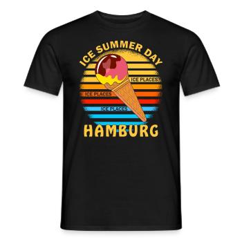 ICE SUMMER DAY HAMBURG - Männer T-Shirt - Schwarz - Vorne - AI Model Male 178 light (178cm)