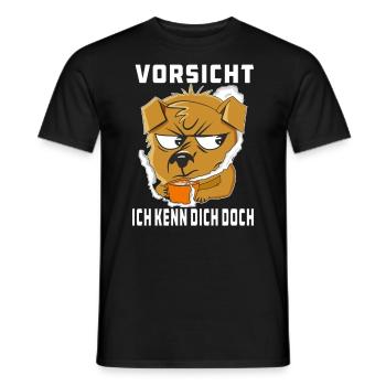 BE CAREFUL, I KNOW YOU - Men's T-Shirt - black - Front - AI Model Male 178 light (178cm)