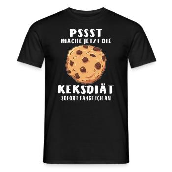 PSST KEKSDIÄT - Männer T-Shirt - Schwarz - Vorne - AI Model Male 178 light (178cm)