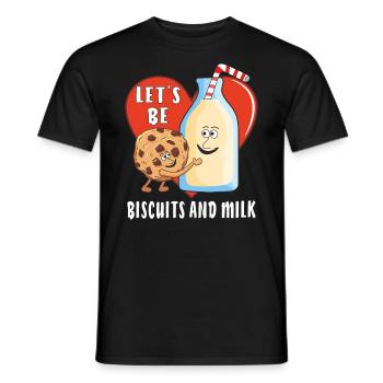 LET'S BE BISCUITS AND MILK - Männer T-Shirt - Schwarz - Vorne - AI Model Male 178 light (178cm)