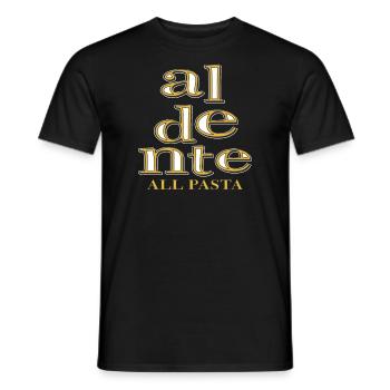 aldente ALL PASTA - Men's T-Shirt - black - Front - AI Model Male 178 light (178cm)