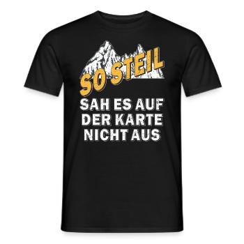WANDERN SO STEIL - Männer T-Shirt - Schwarz - Vorne - AI Model Male 178 light (178cm)