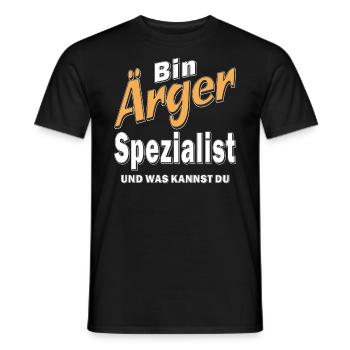 Bin Ärger Spezialist - Männer T-Shirt - Schwarz - Vorne - AI Model Male 178 light (178cm)