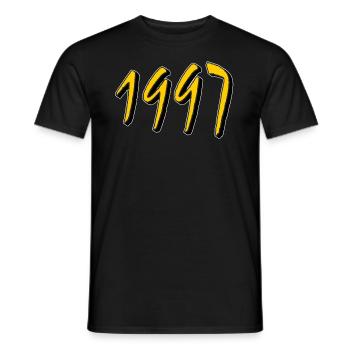 BIRTHDAY YEAR 1997 - Men's T-Shirt - black - Front - AI Model Male 178 light (178cm)