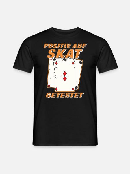 POSITIV AUF SKAT GETESTET - Männer T-Shirt - Schwarz