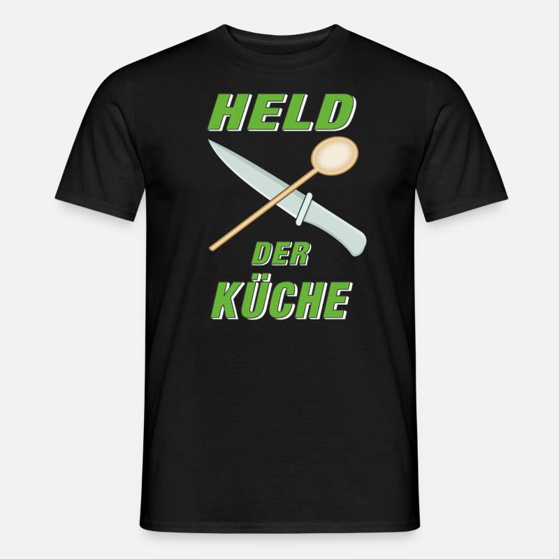 HELD DER KÜCHE - Männer T-Shirt - Schwarz