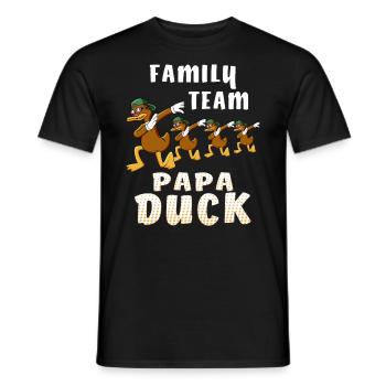 ÉQUIPE FAMILIALE PAPA DUCK - T-shirt homme - noir - Devant - AI Model Male 178 light (178cm)