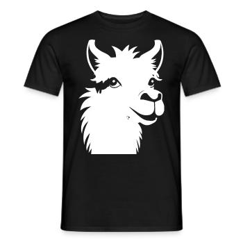 Lama Drôle Silhouette Effronté Amusant Lamas - T-shirt homme - noir - Devant - AI Model Male 178 light (178cm)