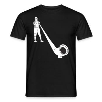 ALPHORN - Männer T-Shirt - Schwarz - Vorne - AI Model Male 178 light (178cm)