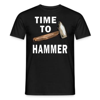 C’EST LE MOMENT DE MARTELER - T-shirt homme - noir - Devant - AI Model Male 178 light (178cm)