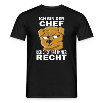 BIN DER CHEF UND HABE RECHT - Männer T-Shirt - Schwarz - Vorne - AI Model Male 178 light (178cm)